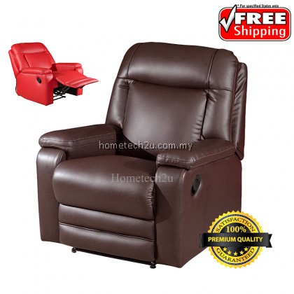 Sevannah One Seater Solid PU Recliner Chair Sofa 